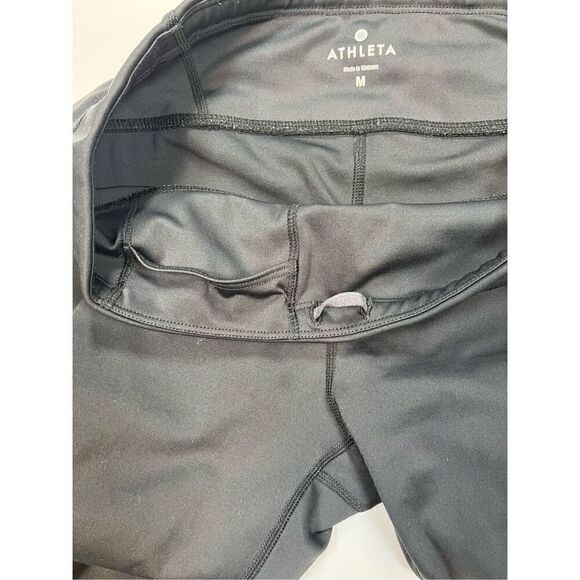 Athleta Sonar Reflective Dot Black Legging Run, Walking, Zip Pocket Size Medium - Picture 7 of 13